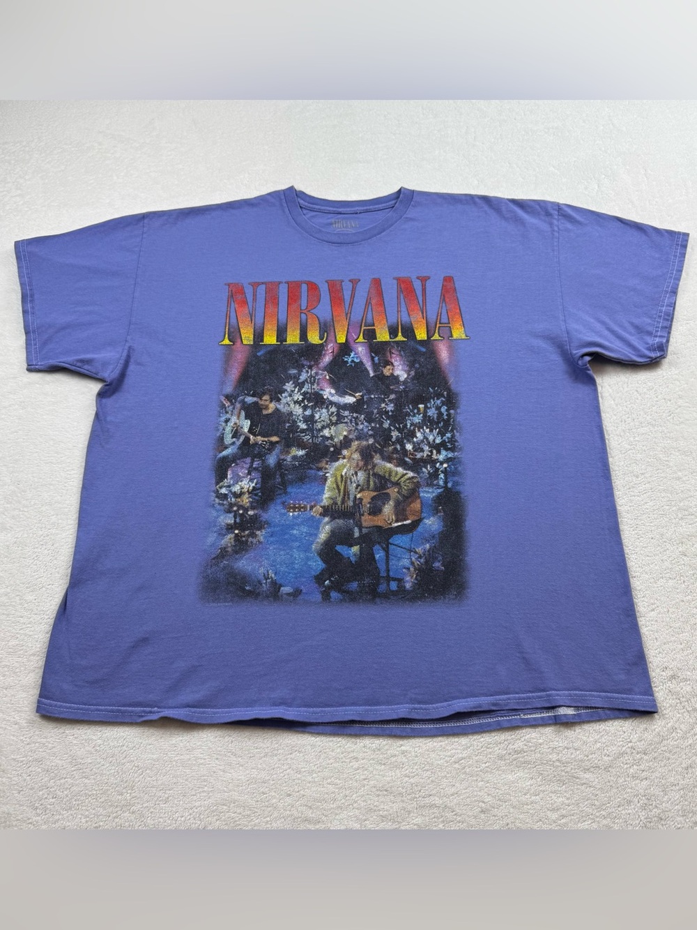 Nirvana t-shirt men’s L/XL purple MTV New York unplugged concert graphic print
